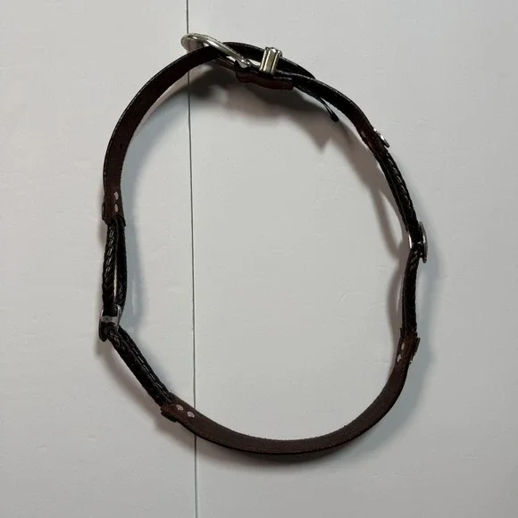 Brighton‎ Belt Womens XS 30 Brown Leather Braided Concho Western Cowgirl - Picture 3 of 6